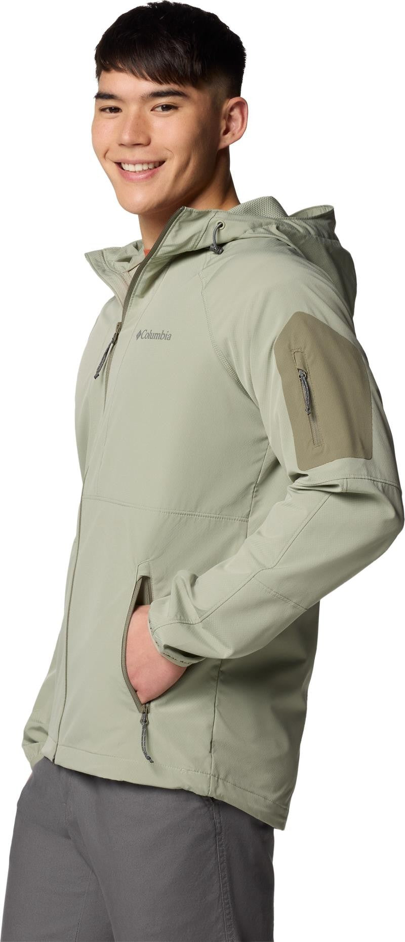 Tall Heights II Hooded Softshell - Mens - safari 1