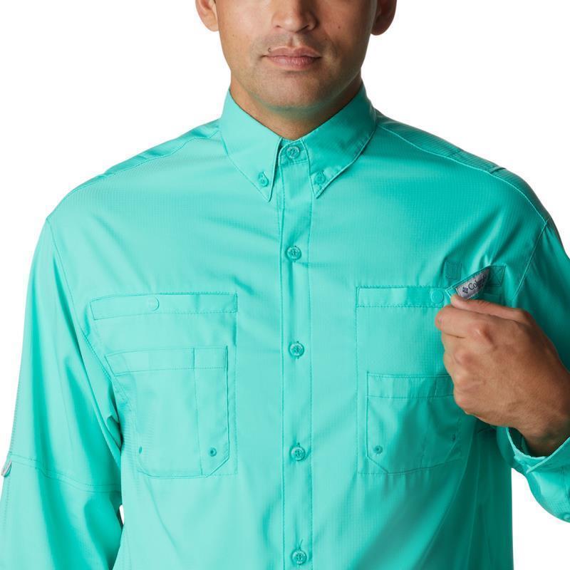 Tamiami II LS Shirt, Tall - Mens - Electric Turquoise 5