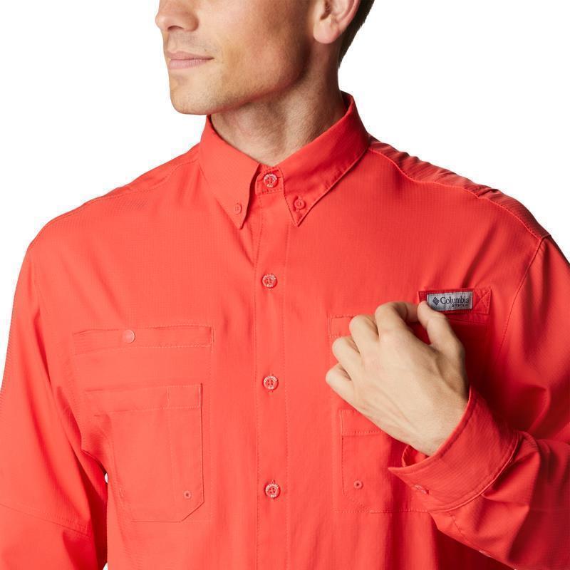 Tamiami II LS Shirt, Tall - Mens - Red Hibiscus 5