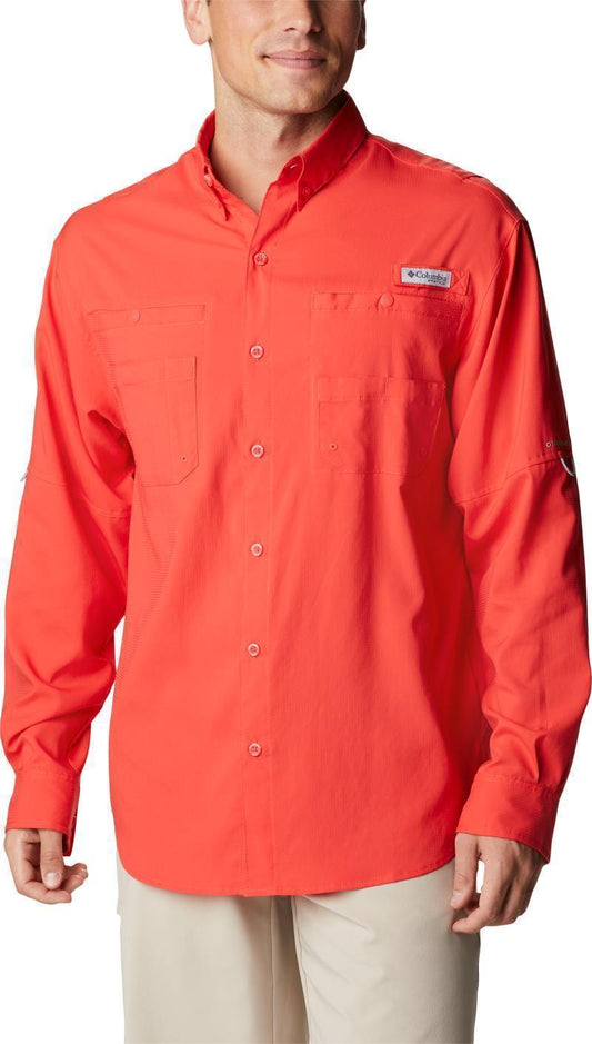 Tamiami II LS Shirt - Mens - Red Hibiscus 1