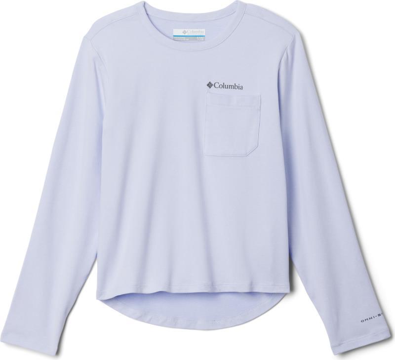 Tech Trail LS Shirt - Youth Girls - Snowdrift Heather 1
