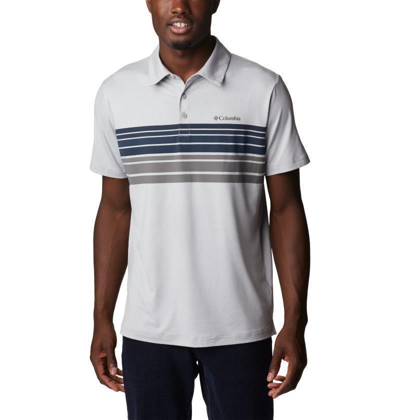 Tech Trail Novelty Polo - Mens - Columbia Grey Heather Stripe 1