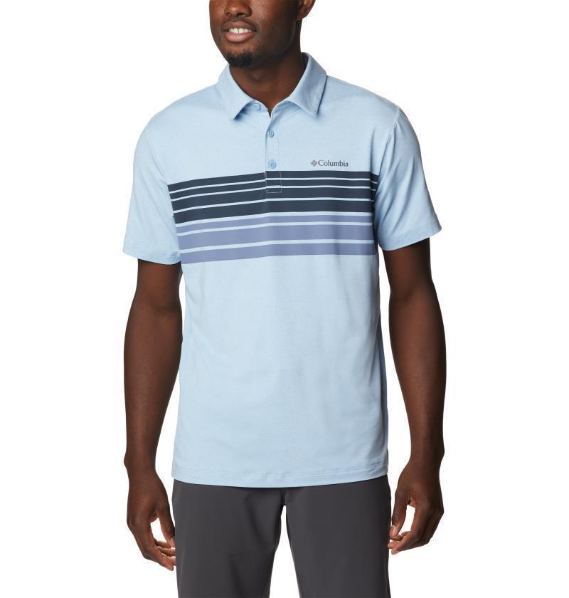 Tech Trail Novelty Polo - Mens - Jet Stream Heather Stripe 1