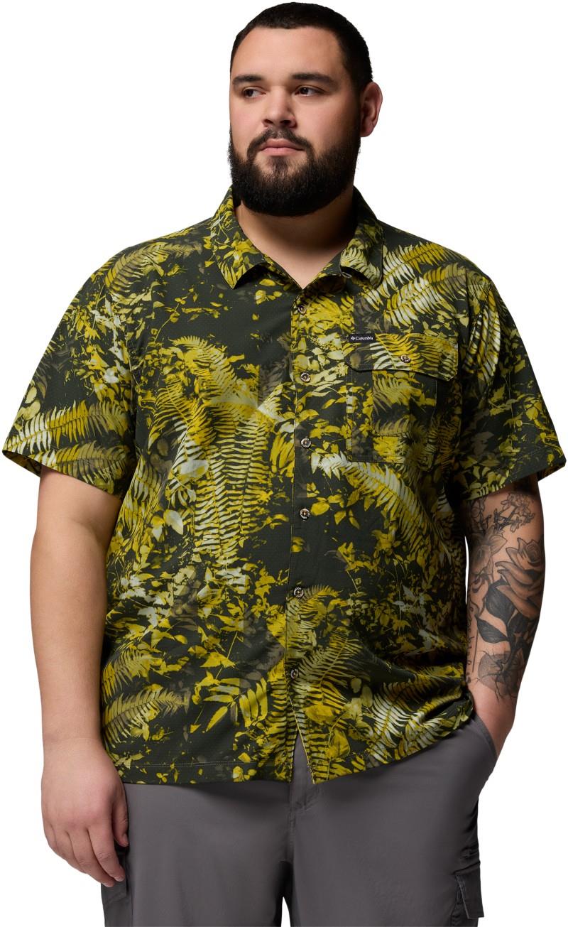 Tech Trail Utility Printed Woven SS, Extended - Mens - antique moss / geofern greenscape 1