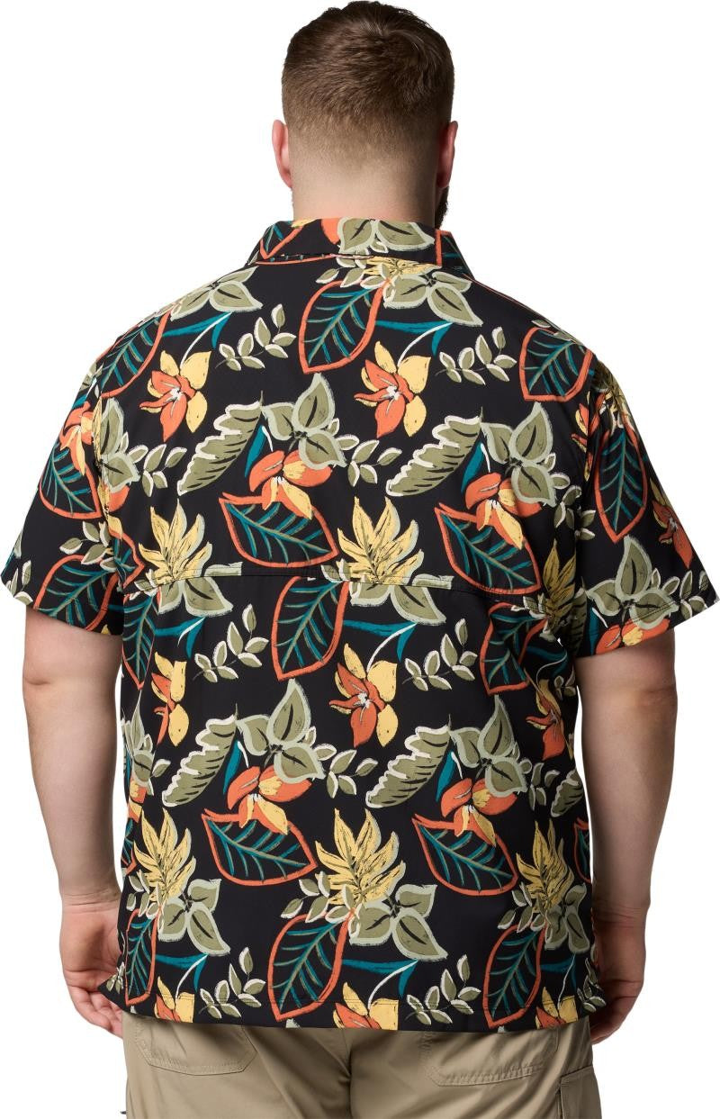 Tech Trail Utility Printed Woven SS, Extended - Mens - black pasteled 1
