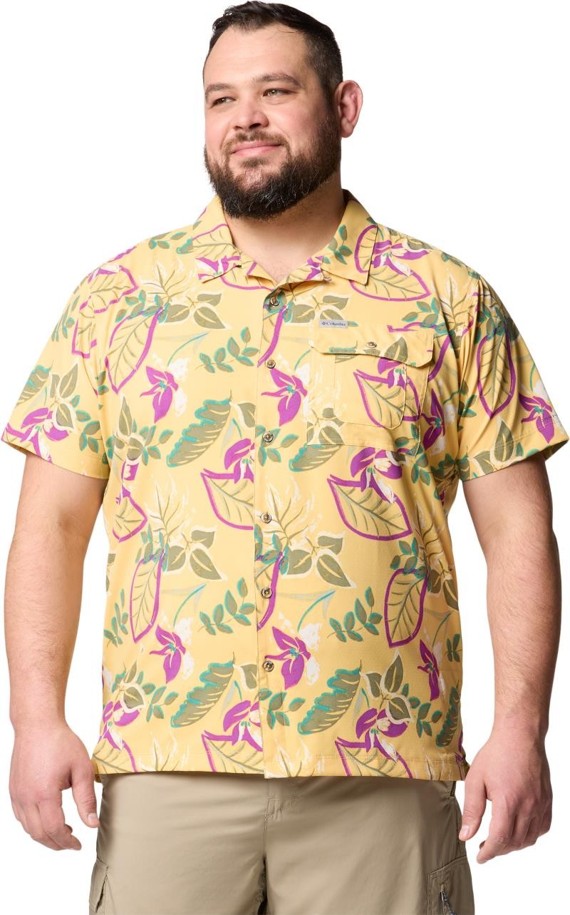 Tech Trail Utility Printed Woven SS, Extended - Mens - sand dune pasteled 1