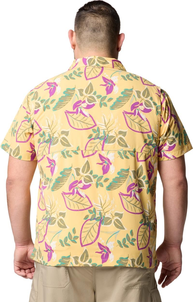 Tech Trail Utility Printed Woven SS, Extended - Mens - sand dune pasteled 1