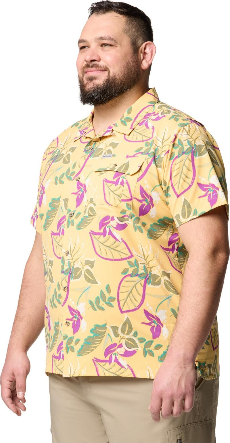 Tech Trail Utility Printed Woven SS, Extended - Mens - sand dune pasteled 1