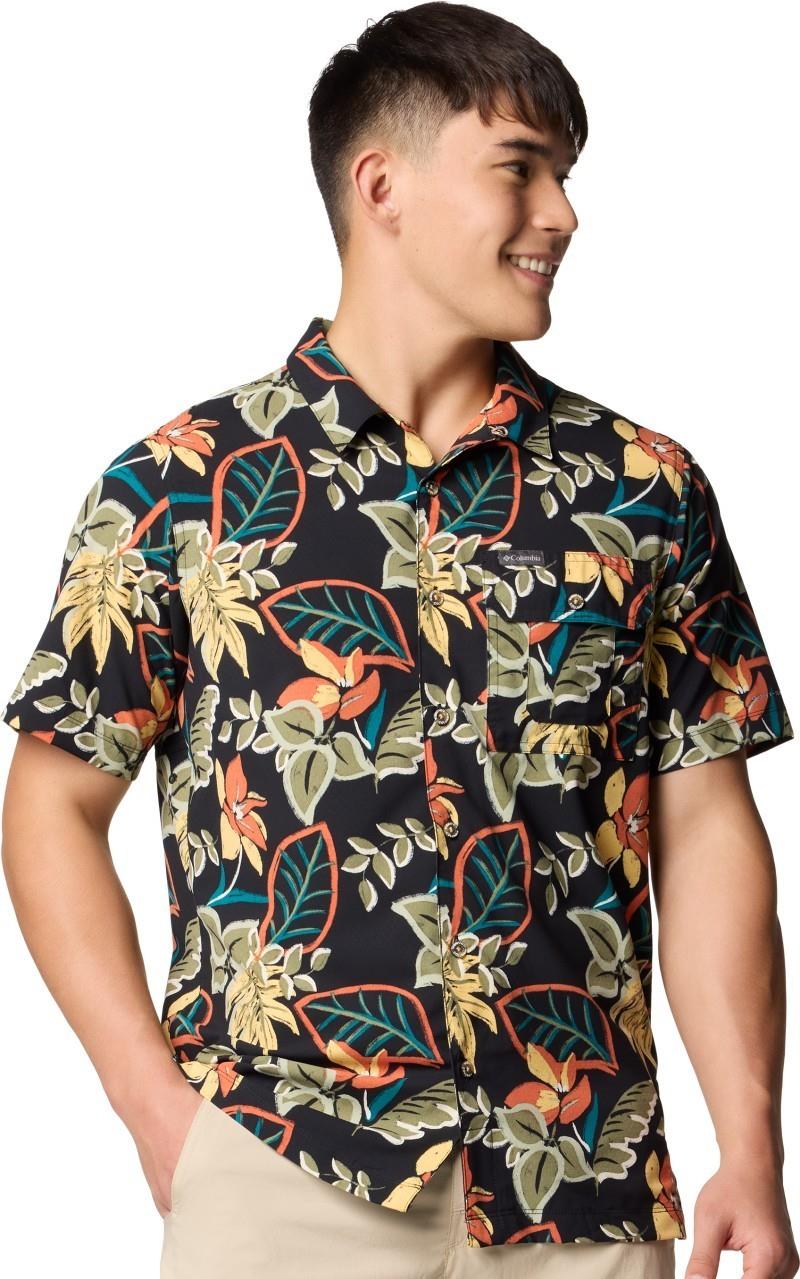 Tech Trail Utility Printed Woven SS, Tall - Mens - black pasteled 1