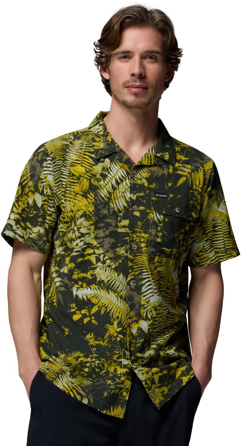 Tech Trail Utility Printed Woven SS - Mens - antique moss / geofern greenscape 1
