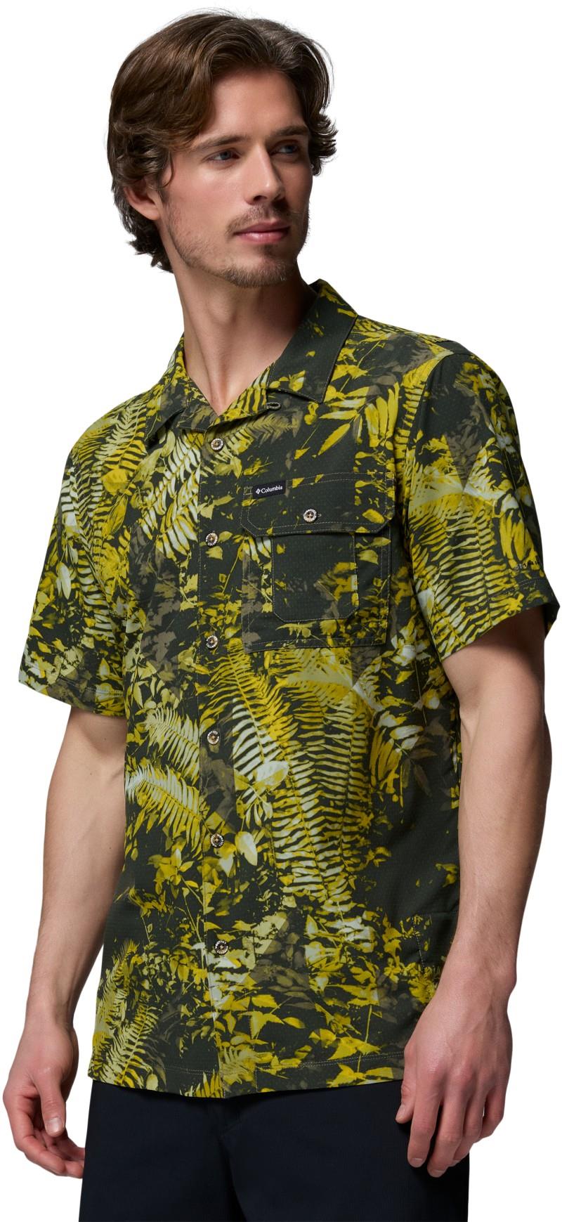 Tech Trail Utility Printed Woven SS - Mens - antique moss / geofern greenscape 1