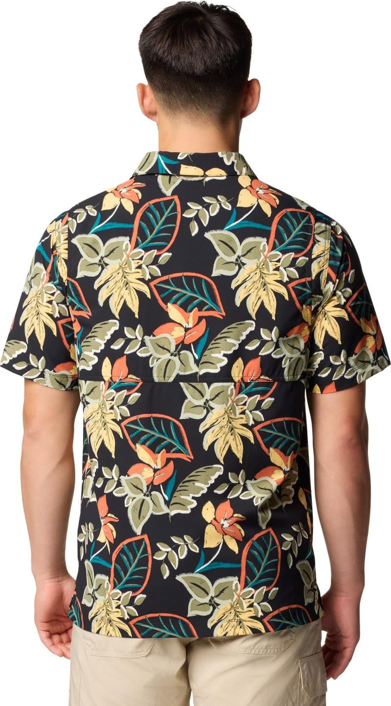 Tech Trail Utility Printed Woven SS - Mens - black pasteled 1