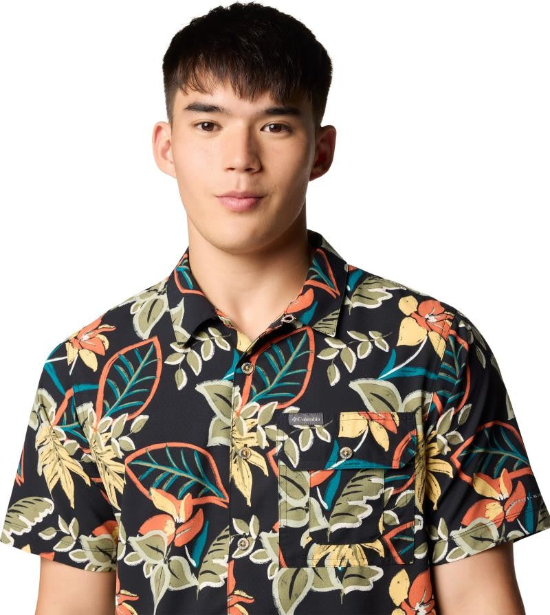 Tech Trail Utility Printed Woven SS - Mens - black pasteled 1