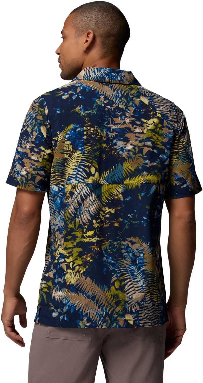 Tech Trail Utility Printed Woven SS - Mens - mountain blue / geofern greenscape 1