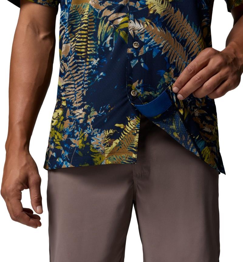 Tech Trail Utility Printed Woven SS - Mens - mountain blue / geofern greenscape 1