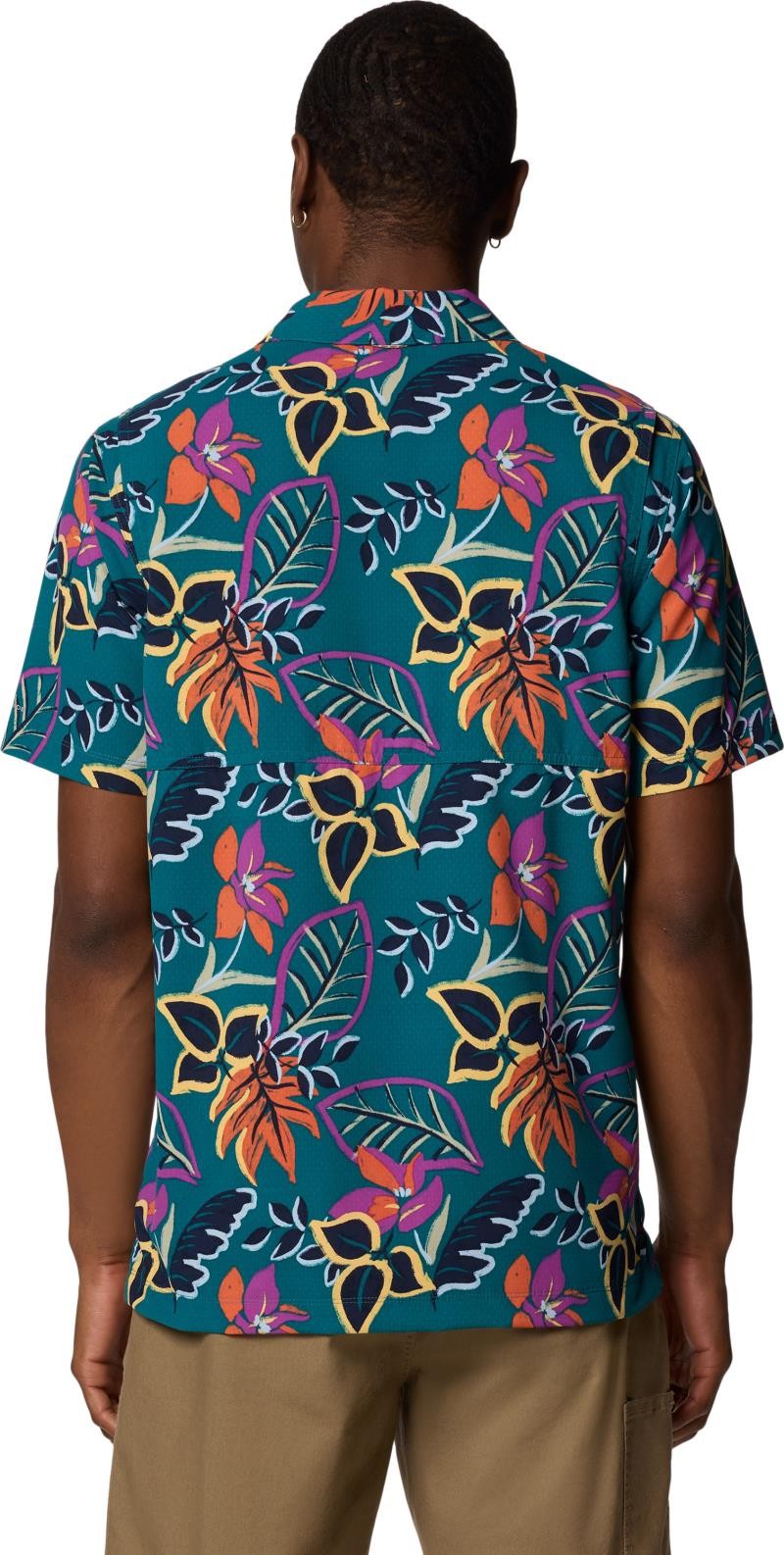 Tech Trail Utility Printed Woven SS - Mens - river blue pasteled 1