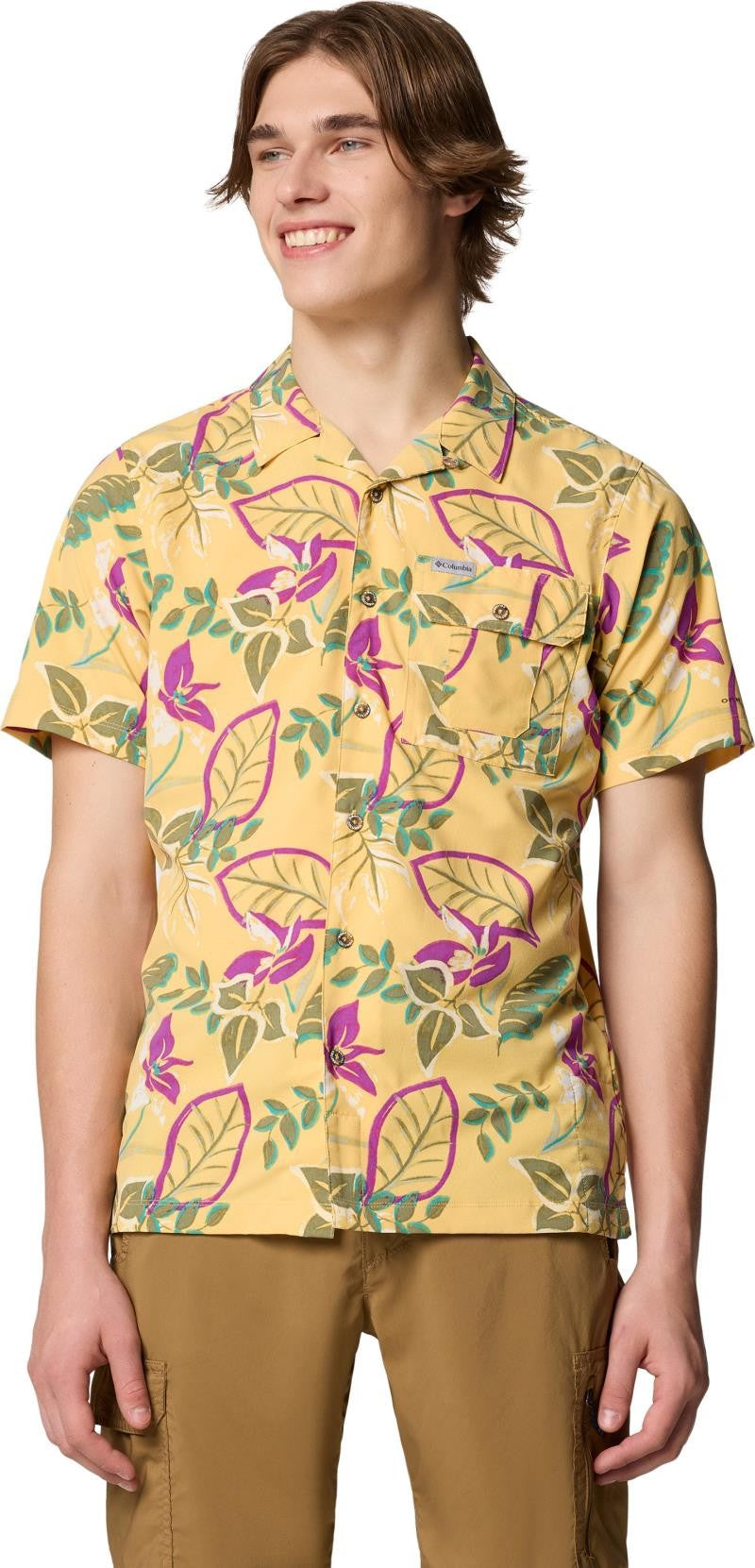 Tech Trail Utility Printed Woven SS - Mens - sand dune pasteled 1
