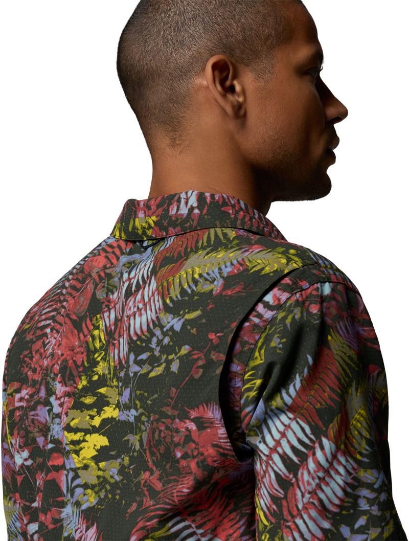 Tech Trail Utility Printed Woven SS - Mens - washed red / geofern greenscape 1