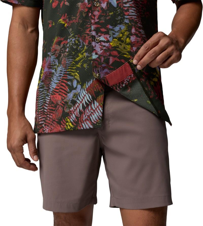 Tech Trail Utility Printed Woven SS - Mens - washed red / geofern greenscape 1