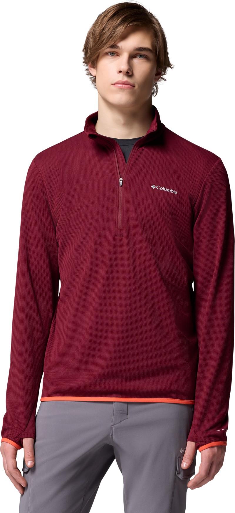 Tech Trail Utility Warm Half-Zip - Mens - rich wine 1
