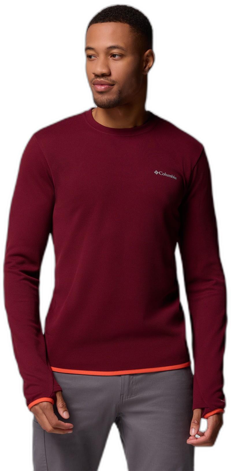 Tech Trail Utility Warm LS Crew - Mens - rich wine 1
