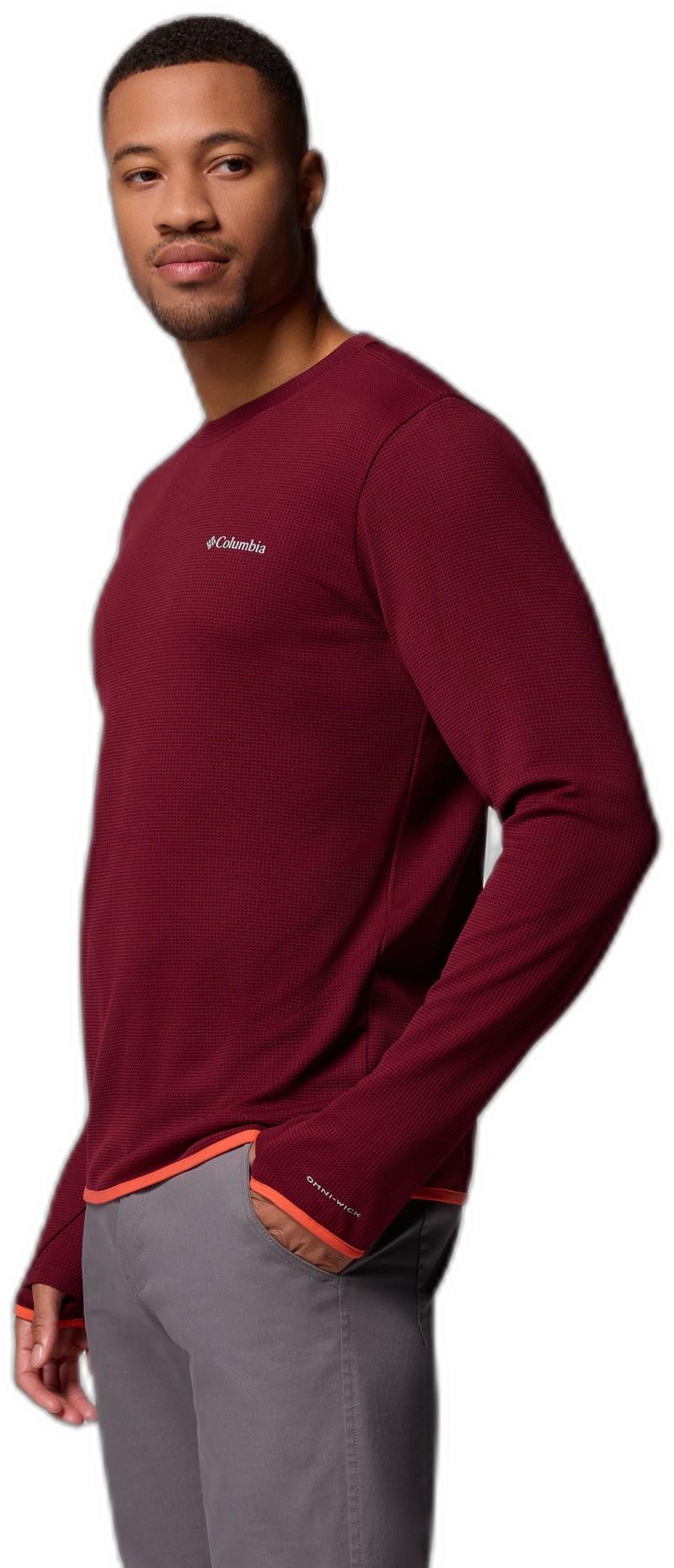 Tech Trail Utility Warm LS Crew - Mens - rich wine 1