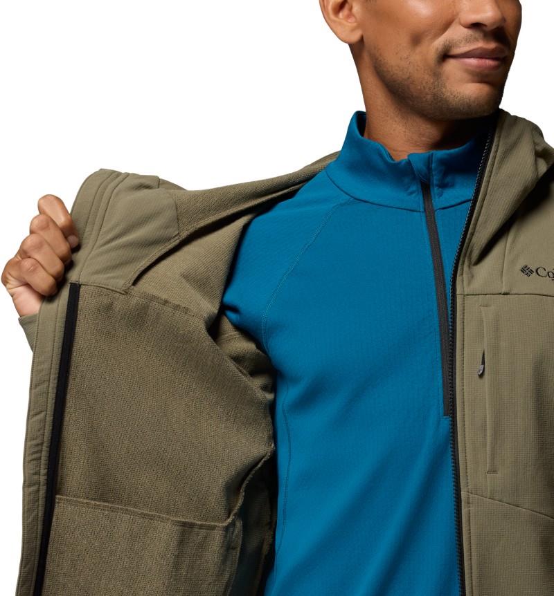 Tennent Mountain Hooded Softshell - Mens - stone green 1