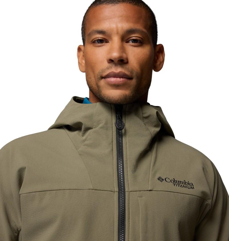 Tennent Mountain Hooded Softshell - Mens - stone green 1