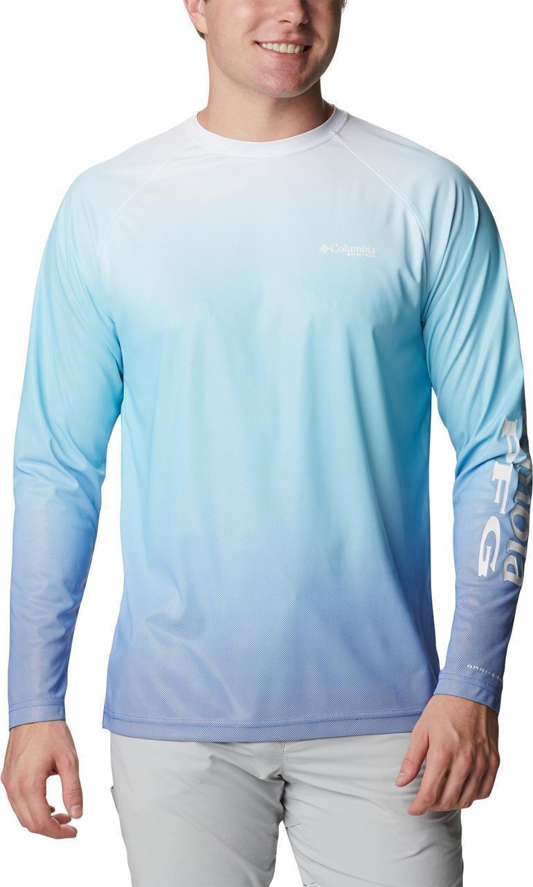 Terminal Deflector Printed LS - Mens - Blue Macaw Gradient 1