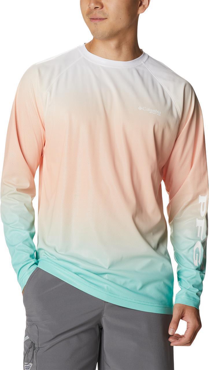 Terminal Deflector Printed LS - Mens - Electric Turquoise Gradient 1