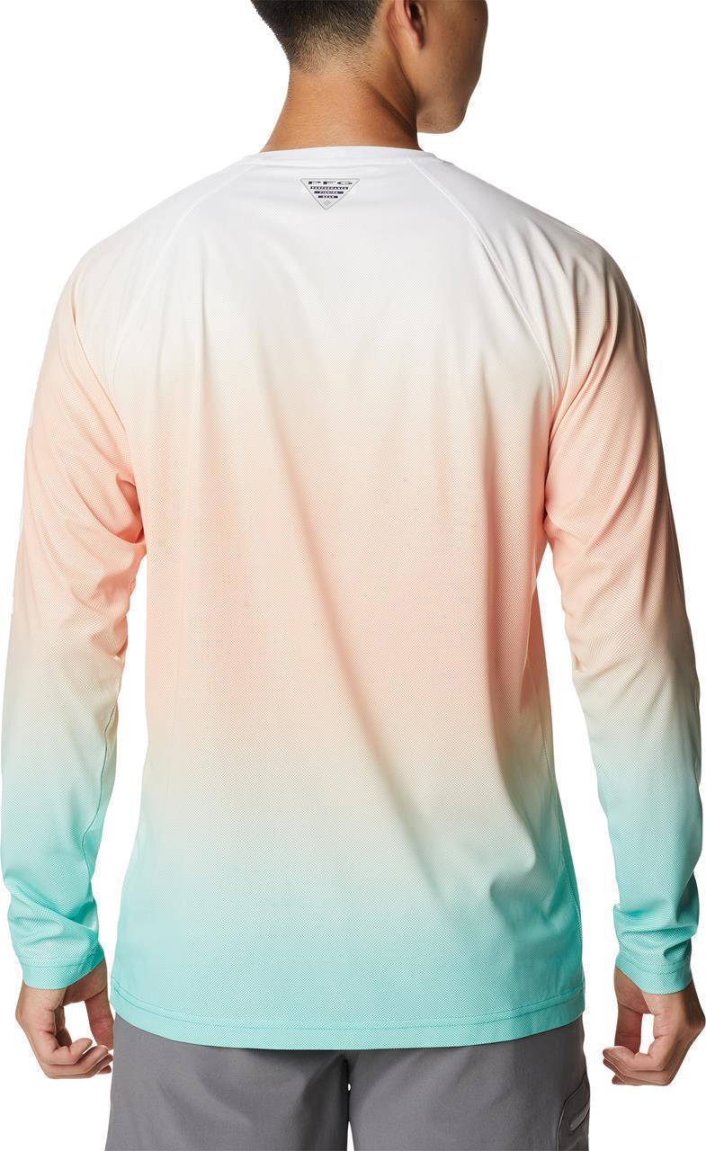 Terminal Deflector Printed LS - Mens - Electric Turquoise Gradient 2