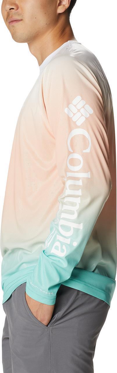 Terminal Deflector Printed LS - Mens - Electric Turquoise Gradient 3