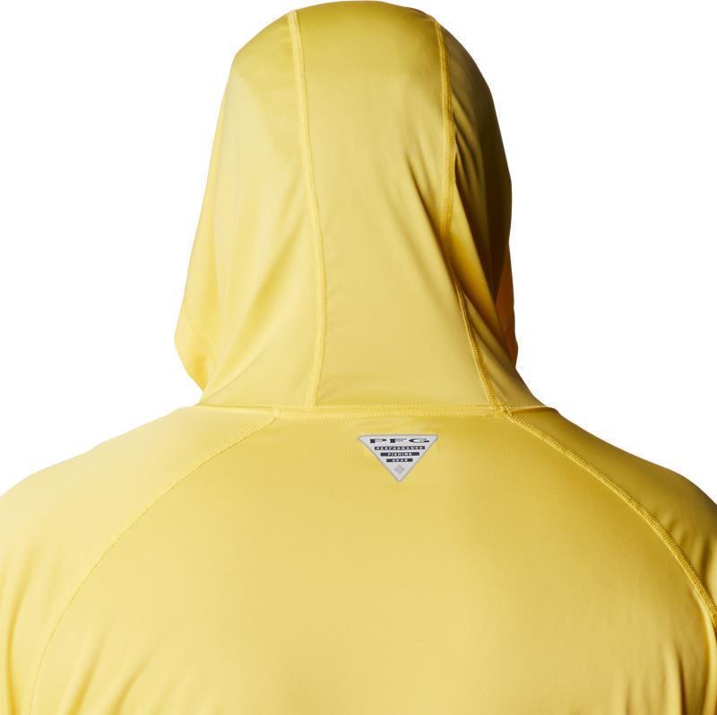Terminal Tackle Hoodie, Extended - Mens - Sun Glow / Electric Turquoise Logo 4