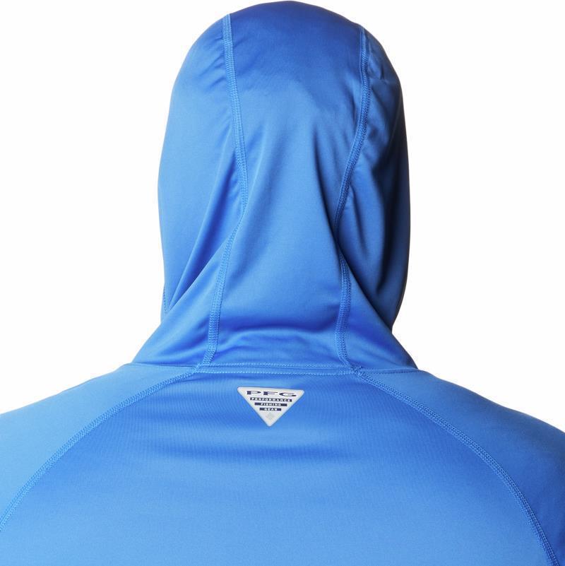 Terminal Tackle Hoodie, Extended - Mens - Vivid Blue / Cool Grey Logo 8