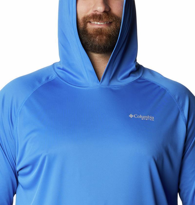 Terminal Tackle Hoodie, Extended - Mens - Vivid Blue / Cool Grey Logo 9