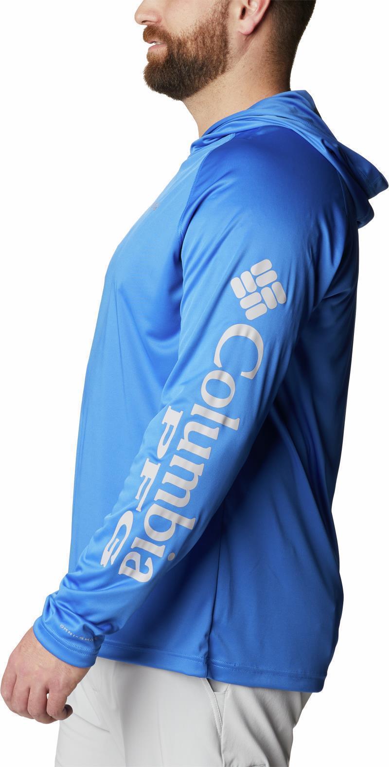 Terminal Tackle Hoodie, Extended - Mens - Vivid Blue / Cool Grey Logo 10