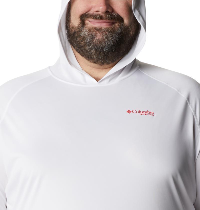 Terminal Tackle Hoodie, Extended - Mens - White / Red Spark Logo 4