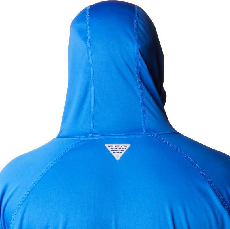 Terminal Tackle Hoodie, Extended - Mens - blue macaw / white logo 1