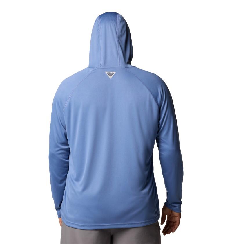 Terminal Tackle Hoodie, Extended - Mens - bluebell / cool grey logo 1