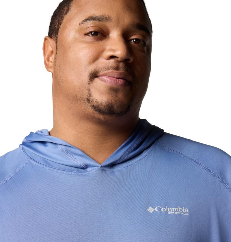 Terminal Tackle Hoodie, Extended - Mens - bluebell / cool grey logo 1