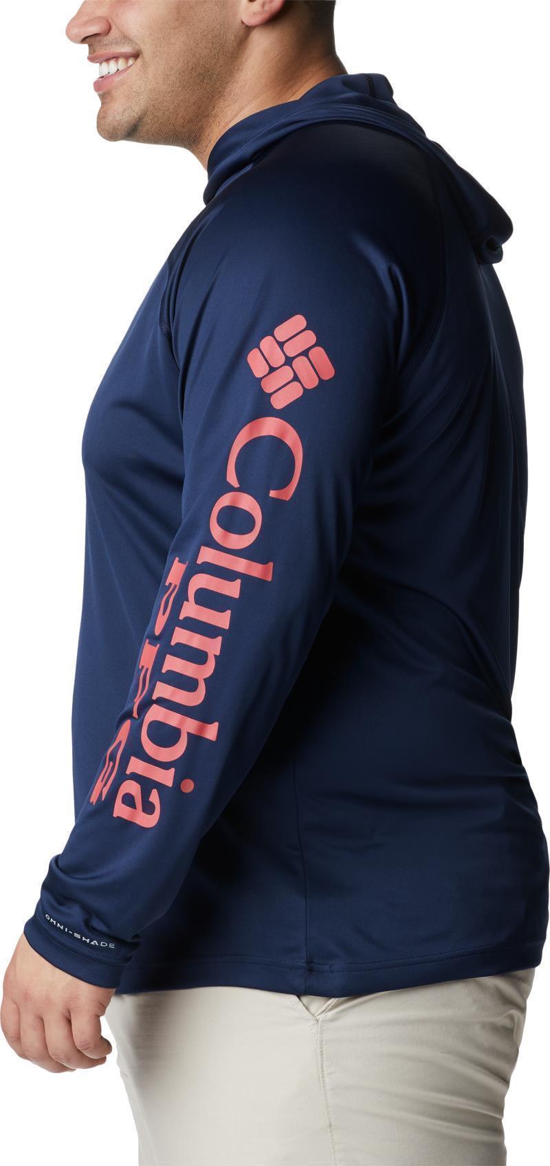 Terminal Tackle Hoodie, Extended - Mens - collegiate navy / sunset red logo 1
