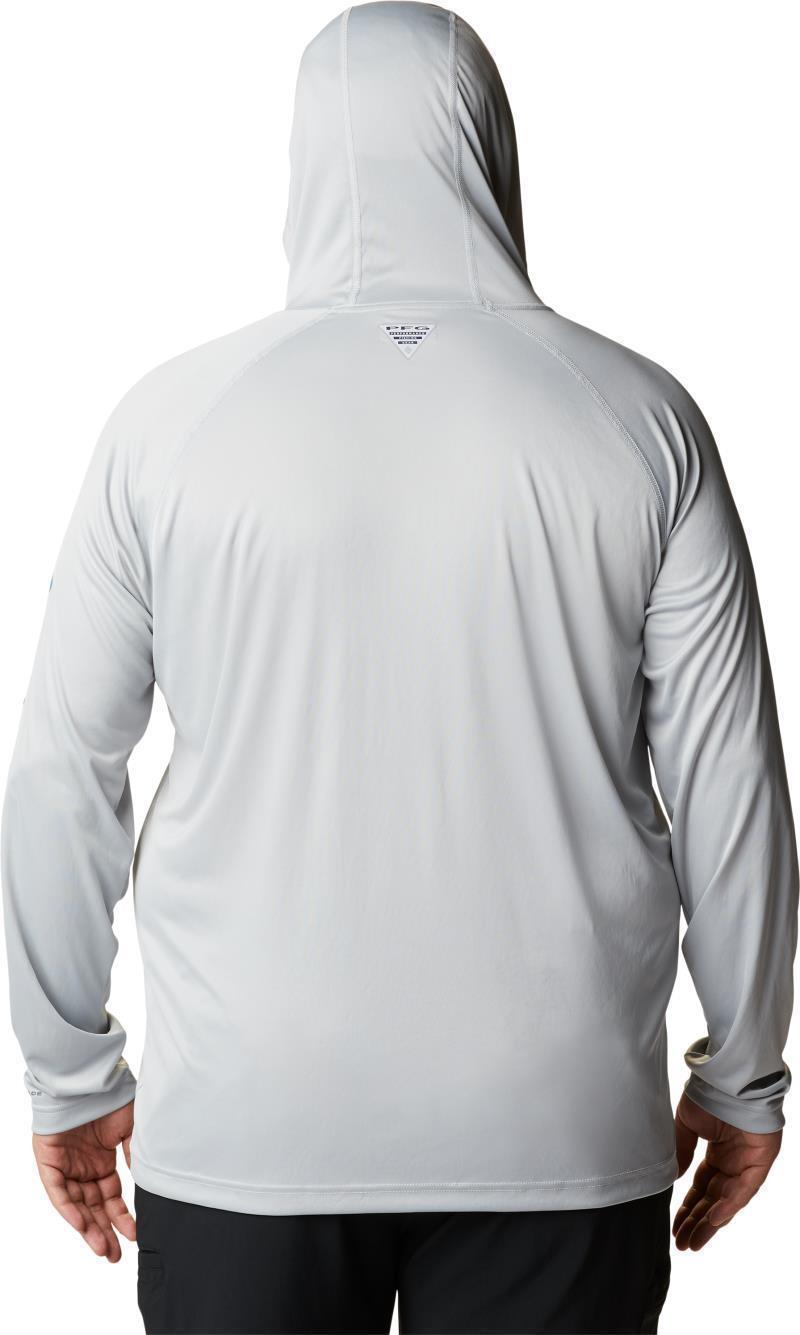 Terminal Tackle Hoodie, Extended - Mens - cool grey / vivid blue logo 1