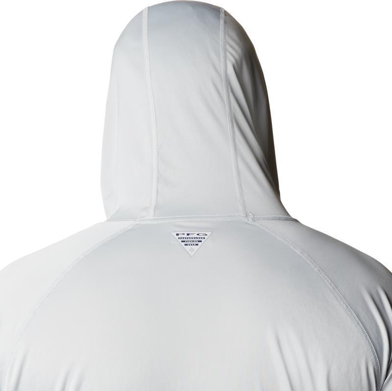 Terminal Tackle Hoodie, Extended - Mens - cool grey / vivid blue logo 1