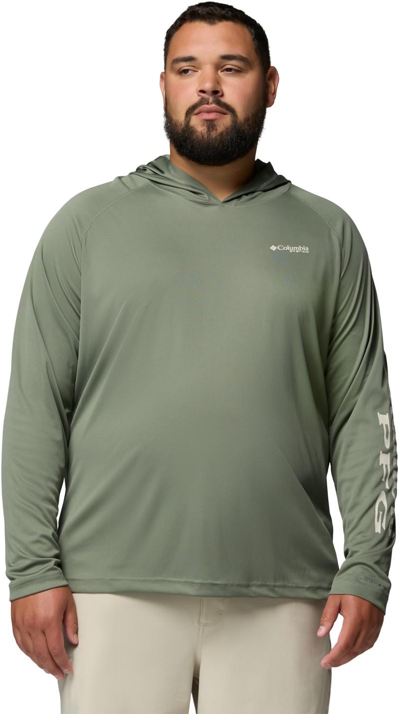 Terminal Tackle Hoodie, Extended - Mens - cypress / dark stone logo 1