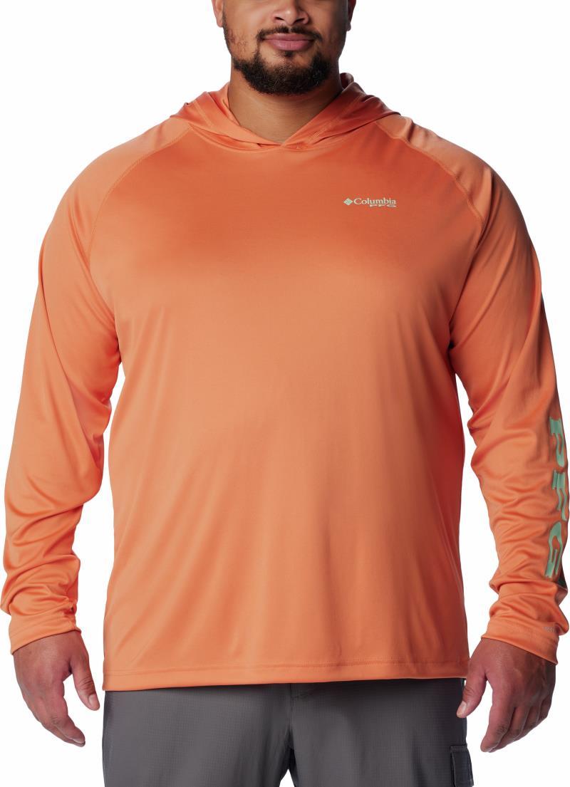 Terminal Tackle Hoodie, Extended - Mens - dusty orange / new mint logo 1