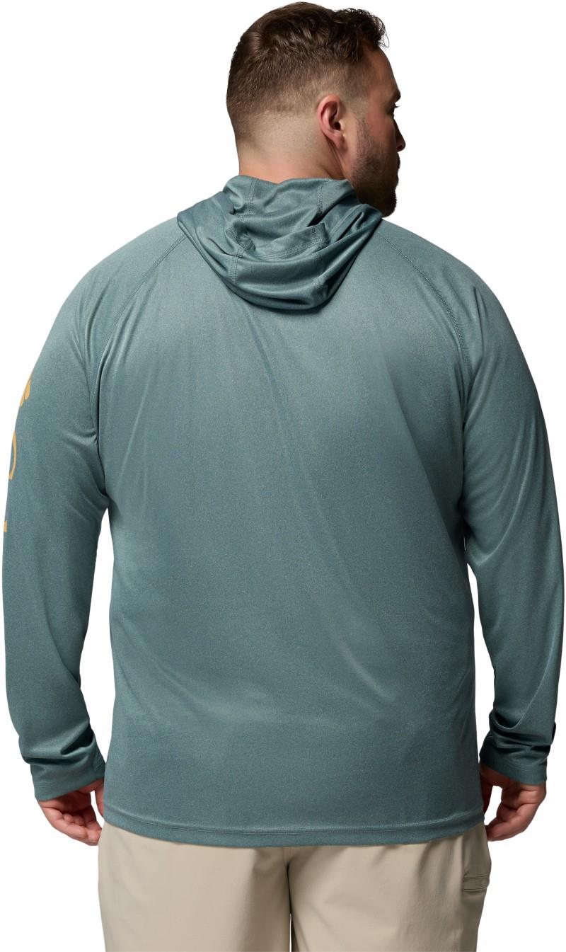 Terminal Tackle Hoodie, Extended - Mens - metal heather / light camel logo 1