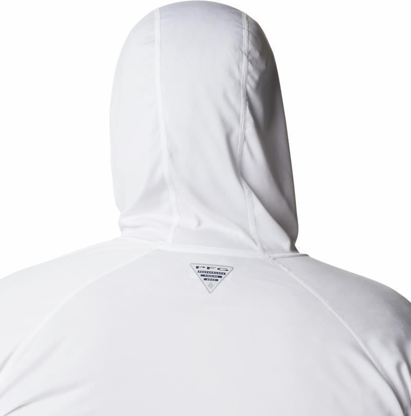 Terminal Tackle Hoodie, Extended - Mens - white / red spark logo 1
