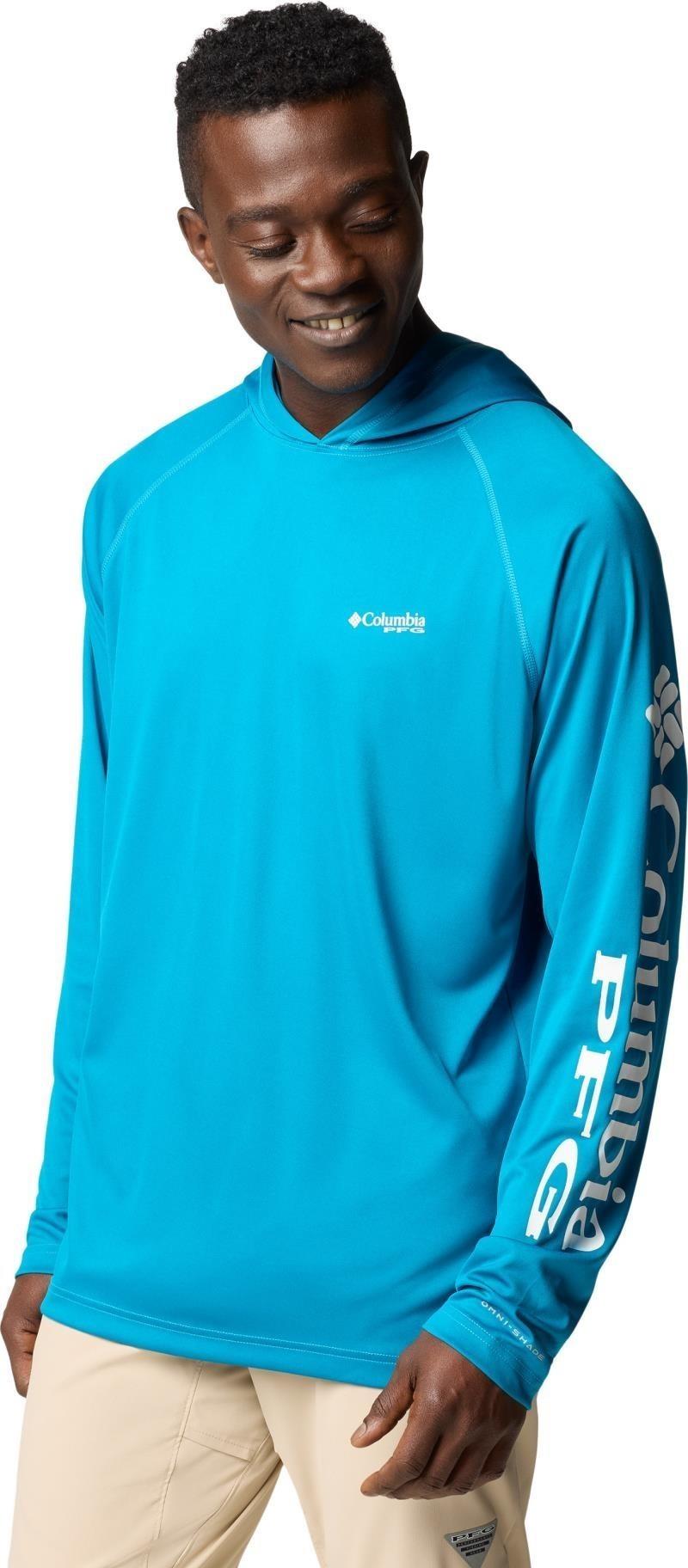 Terminal Tackle Hoodie, Tall - Mens - blue echo / white logo 1