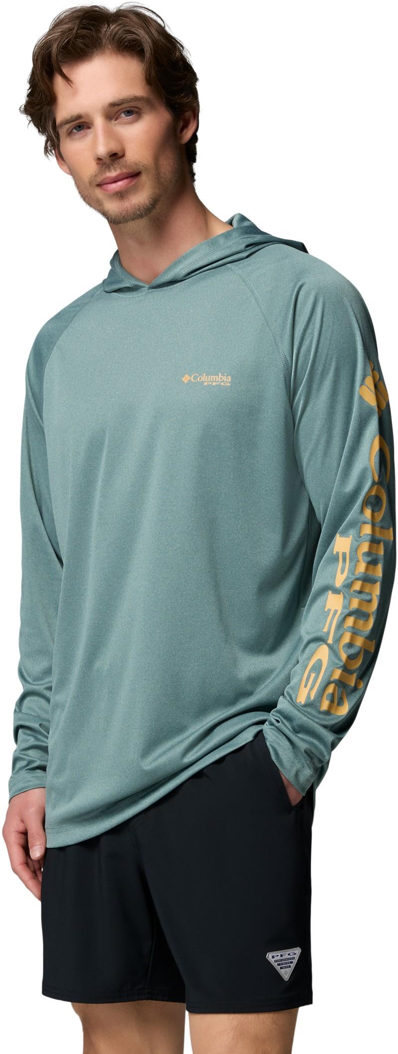 Terminal Tackle Hoodie, Tall - Mens - metal heather / light camel logo 1