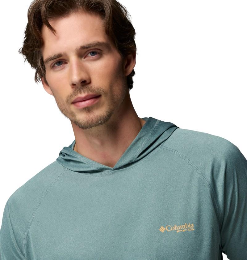 Terminal Tackle Hoodie, Tall - Mens - metal heather / light camel logo 1